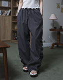 shirring wide pants
