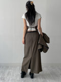 [Setup Available/Three-Piece] Bird H-Line Long Skirt