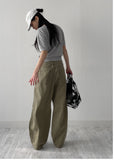 [unisex] Wave Dyeing Wide Denim Pants