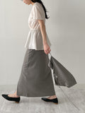 [SS] Bocashi Button Long Skirt