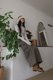 Lace tie long boots
