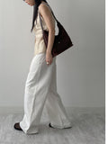 Jacquard Strap Two-Way Wide Pants