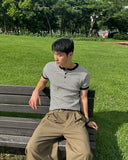 St Rib Henley Neck Knit