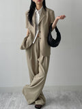 Log High Waist Wide Slacks