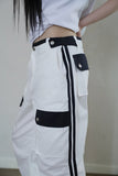 Uni Color Matching Cargo Pants