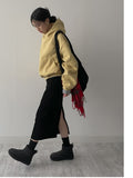 Velour H-line long skirt