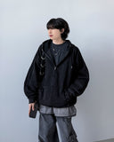 Stud Washing Hood Zip-Up