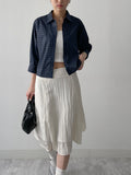 Wrinkle Mermaid Midi Skirt