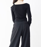 Lush Unbalanced One Shoulder Snap T-shirt