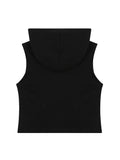 (W) ASYMMETRIC HOOD VEST