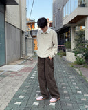 Popping collar knit