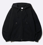 Pile Overfit Two-Way Hood Zip-Up