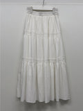 Layered Tiered Flare Long Skirt