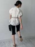 Hidden Puff Loose Fit Blouse