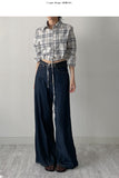 Check Seersucker Crop Shirt