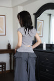 Frill skirt nylon pants