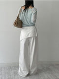 Lace Wrap Balloon Fit Wide Pants
