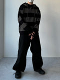 Stripe Warmer Knit Hood