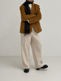 Single 3 button wool overfit coat jacket