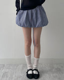 [Pants Lining!] Check Pumpkin Banding Mini Skirt