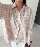 Vine Tartan Check Loose-Fit Shirt