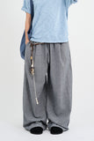 Border stripe summer pants