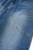 Darnel curved denim pants