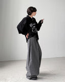 Natty Herringbone Balloon Pants