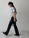 Paper Unbalanced Strap Short Sleeve Blouse