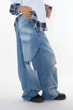 Flock dis curved denim pants