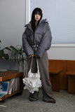 Metallic flower shoulder bag