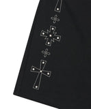 CROSS STUD TWILL SHORTS