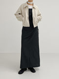 Raglan suede short blouson