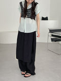 Wrinkle Wrap Layered Wide Pants