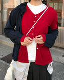 TWISTED BUTTON CARDIGAN
