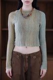 Knotted leather necklace