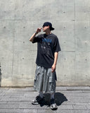 Metallic Light Cargo Bermuda Pants