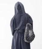 Diction Embroidered Crop Over Hoodie