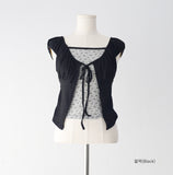 Via Punching Shirring T-shirt