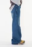 Shell flare denim pants