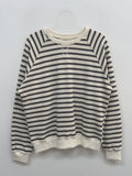 Stripe Raglan Loose Fit Sweatshirt