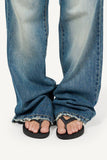 Low Hem Vintage Flare Denim Pants