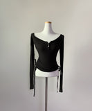 Mirina unbalance shirring top