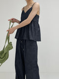 [non-fade] Frill Selvedge Bustier Sleeveless