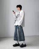 Lopian Cat Bermuda Denim