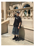 Checka Dirty Oil Bermuda Denim Pants