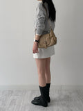 [Belt SET] Cotton A-line Mini Skirt