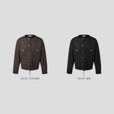 Node Collar Suede Jacket