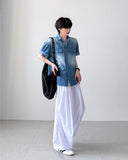 Podia Denim Half Shirt