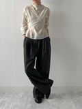 [Long Sleeve Ver.] Earth Wrap Loose Fit Blouse